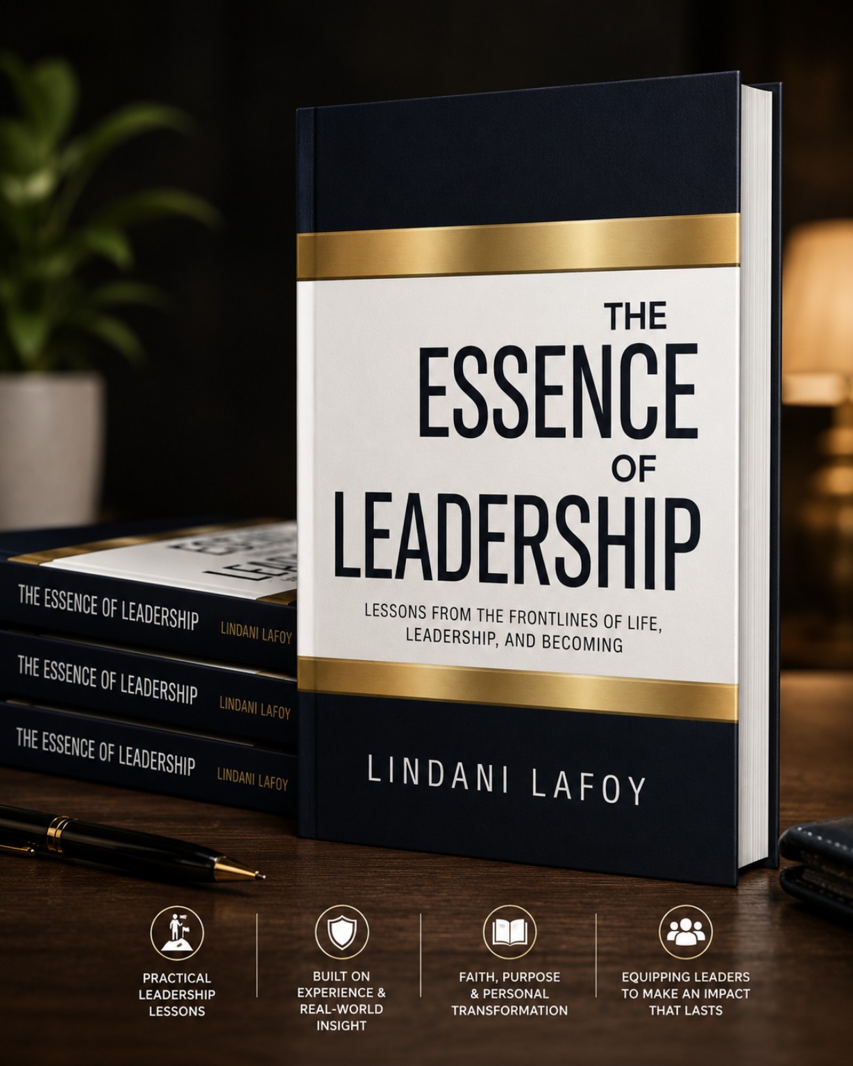 The Essence of Leadership by Lindani Lafoy book cover mock-up