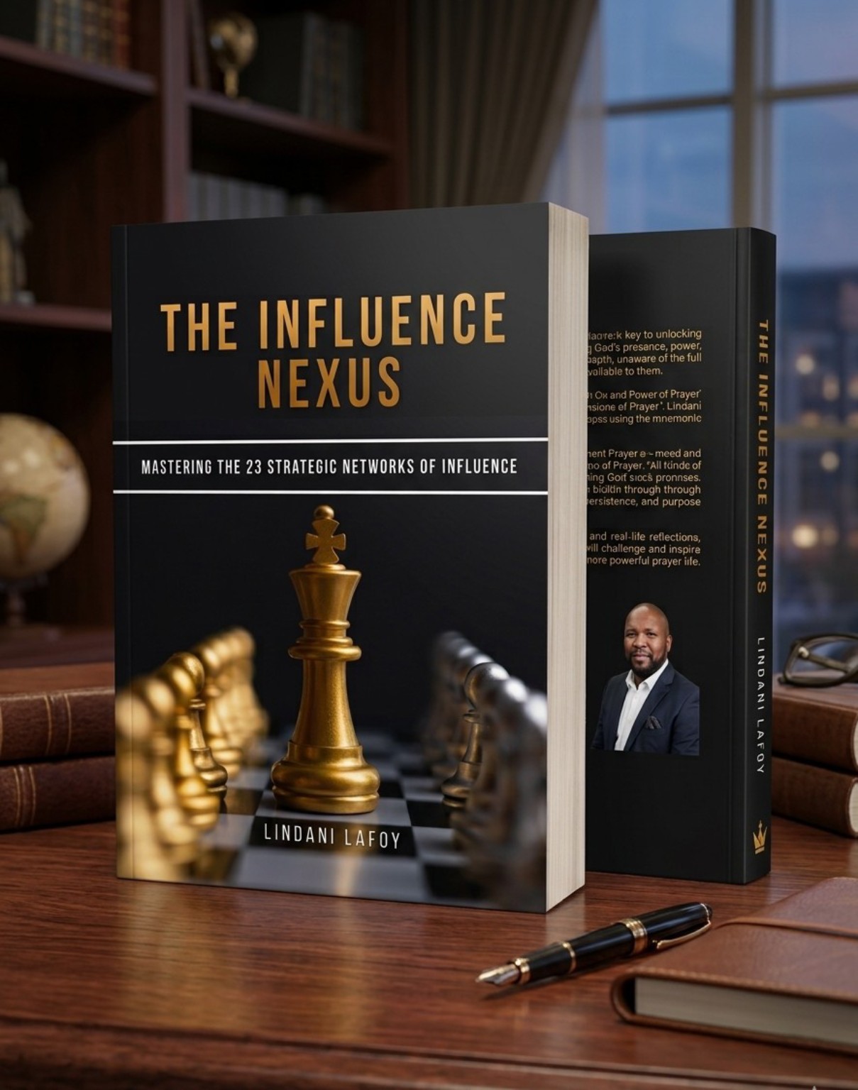 The Influence Nexus by Lindani Lafoy book cover mock-up