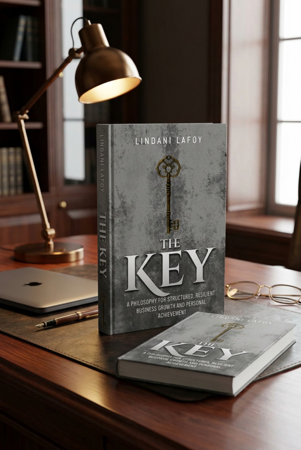 The Key: Unlocking What’s Next by Lindani Lafoy book cover mock-up
